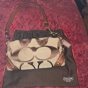 Vintage Coach Signature Carly Baguette